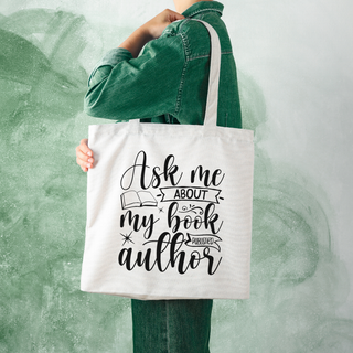 Ask Me About My Book Tote Bag Salient Books - Salient Books