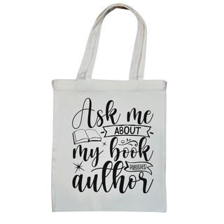 Ask Me About My Book Tote Bag Salient Books - Salient Books