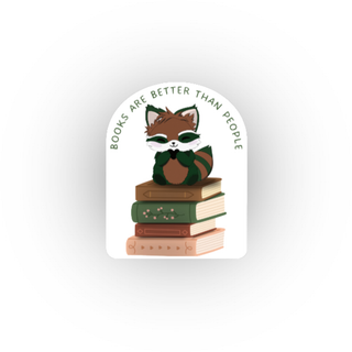 Furfur -Books Are Better Than People - Waterproof Sticker