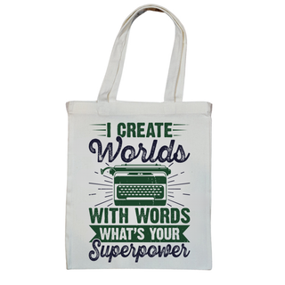 I Create Worlds Tote Bag Salient Books - Salient Books