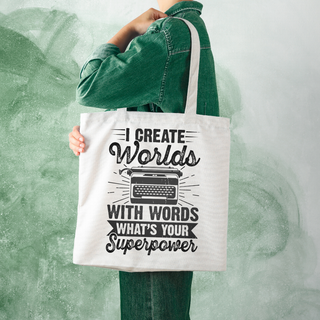 I Create Worlds Tote Bag Salient Books - Salient Books