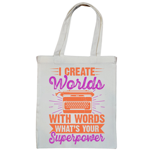 I Create Worlds Tote Bag Salient Books - Salient Books