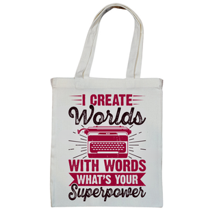 I Create Worlds Tote Bag Salient Books - Salient Books