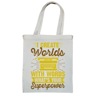 I Create Worlds Tote Bag Salient Books - Salient Books