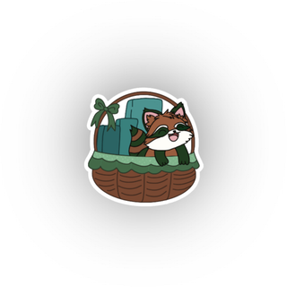 Furfur In a Book Basket - Waterproof Sticker
