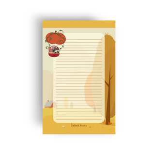 Furfur Pumpkin Balloon Lined Tear-away Stationary Pad