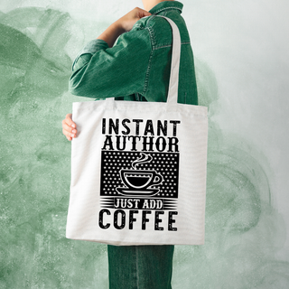 Instant Author Just Add Coffee Tote Bag -Stars Variant Salient Books - Salient Books