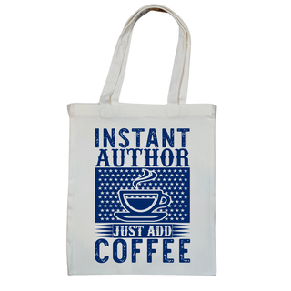 Instant Author Just Add Coffee Tote Bag -Stars Variant Salient Books - Salient Books