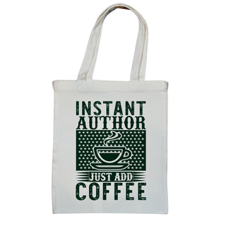 Instant Author Just Add Coffee Tote Bag -Stars Variant Salient Books - Salient Books