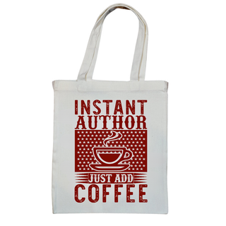 Instant Author Just Add Coffee Tote Bag -Stars Variant Salient Books - Salient Books