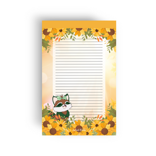 Sunflower Sun Lined Tear-away Stationary Pad