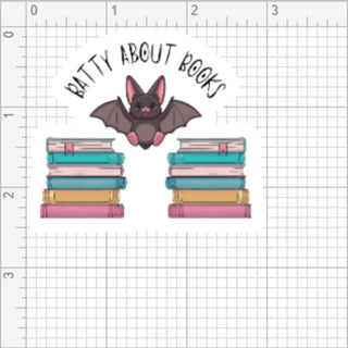 Batty About Books Sticker Salient Books - Salient Books