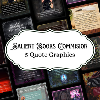 Commission - 5 Quote Graphics Salient Books - Salient Books