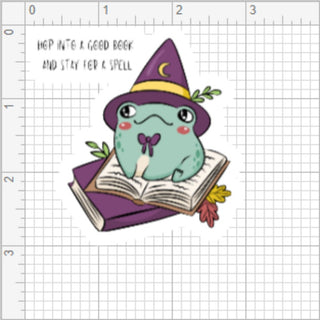 Hop in for a Spell Sticker Salient Books - Salient Books