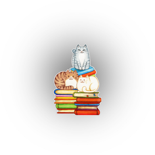 Cat Bookstack Sticker