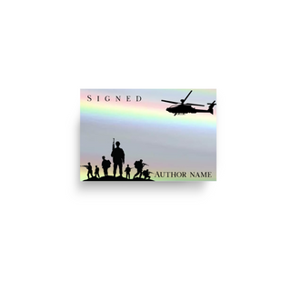 Holographic Silver Military Custom Bookplate