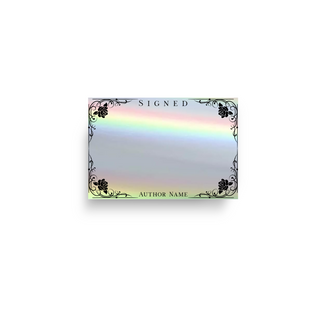 Holographic Silver Rose Border Custom Bookplate