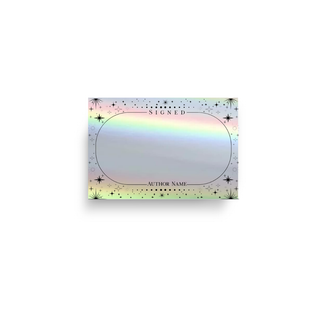 Holographic Silver Stars Custom Bookplate