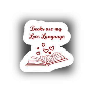 Books Are My Love Language Sticker Salient Books - Salient Books