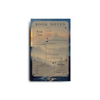Misty Mountain Book Notes Pad