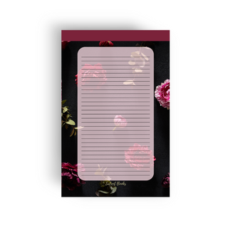 Moody Flower Lined Tear-away Stationary Pad
