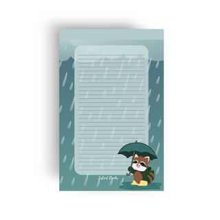 Rainy Day Furfur Lined Tear-away Stationary Pad