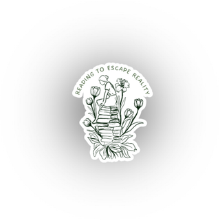 Reading to Escape Reality - Waterproof Sticker