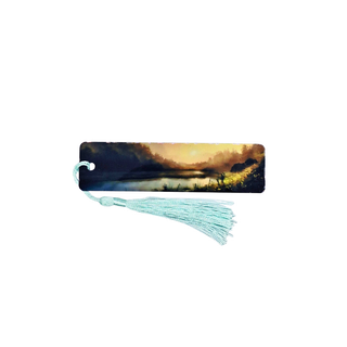 Sunset Lake Valley Metal Bookmark